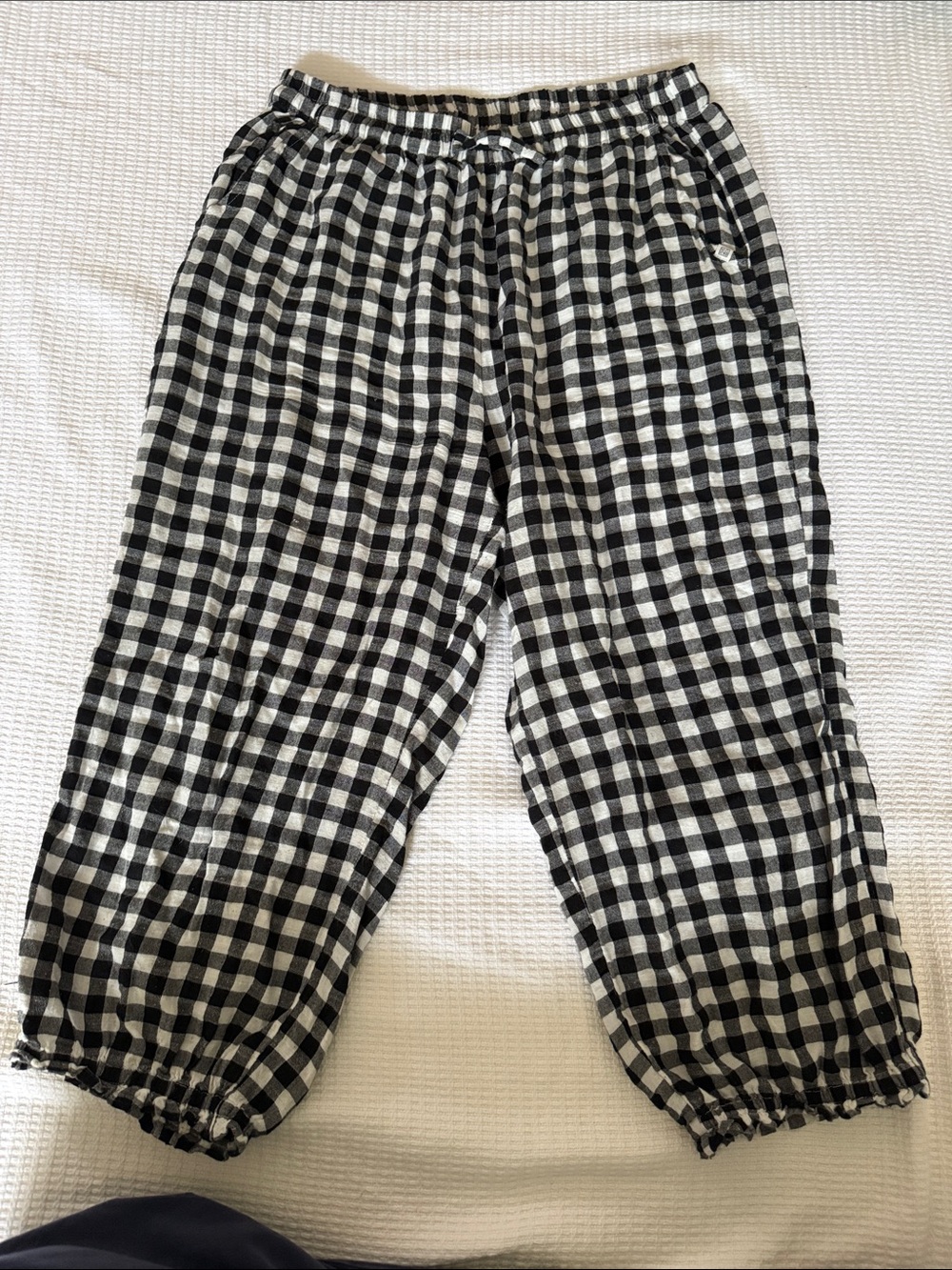 Jaju Black and White Gingham soft pants